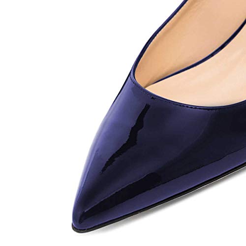 FSJ Women Sexy Leopard Prints Flats Hidden Low Heels Pumps Closed Pointy Toe Slip On Shoes Size 4-15 US2