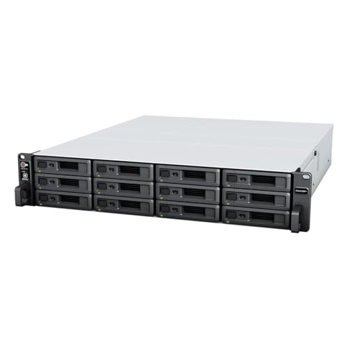 Image of Synology RackStation RS2423RP+ NAS Server with Ryzen 3.35GHz CPU, 32GB Memory, 12TB SSD Storage, 10GbE LAN Ports, Redundant Power, DSM Operating System Bundle with Rail kit