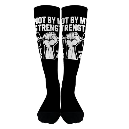 Not By My Strength But His Christian Half Calf Sock for Her