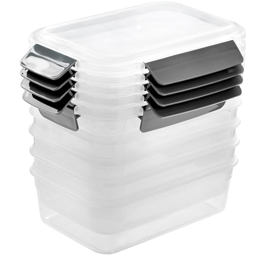 YORY BPA Free nestable food storage containers with lids,9 Cup extra thick plastic freezer leftover meal prep Lunch container bowls airtight stackable,set of 5