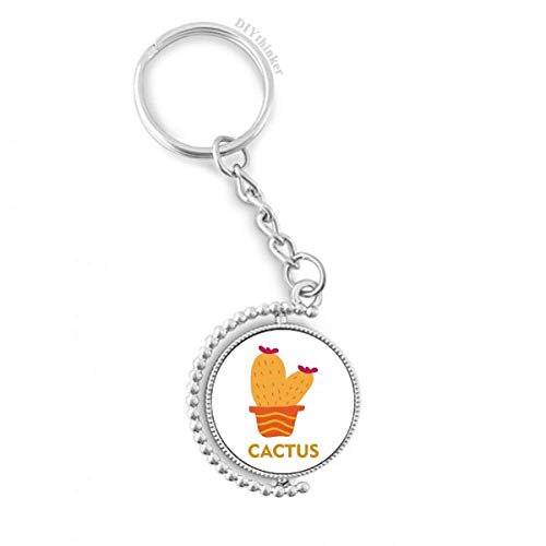 Porte-clés cactus orange rotatif, une idée cadeau originale pour proches