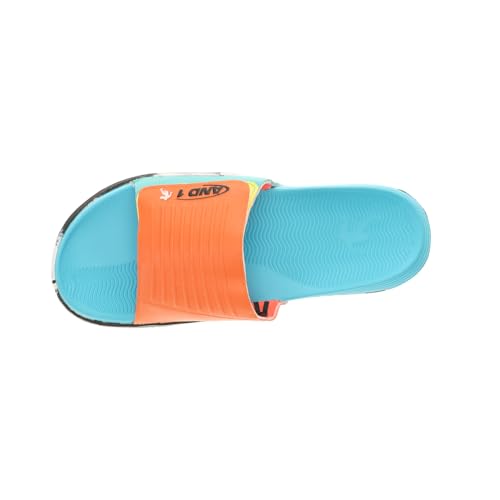 AND1 Mens Nothing But Net Slide Casual Sandals Casual - Blue, Orange4