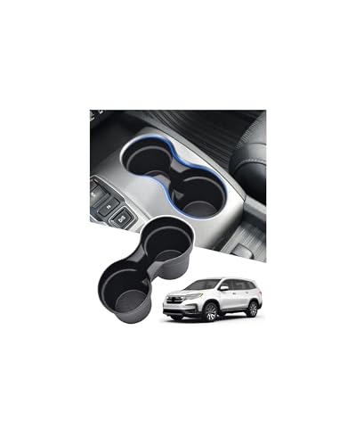 Image of Cup Holder Inserts for Honda Pilot 2016-2022| Ridgeline 2017-2023| Passport 2019-2023 Accessories, Non-Slip TPE Center Console Protector to Prevent Spills & Scratches