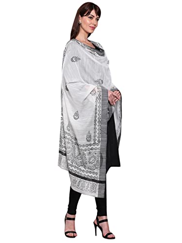 eloria Women's Neck Wrap Designer Pure cotton Block Print Dupatta Indian Long Stole3