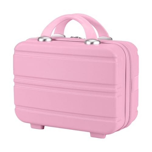 shjxi Maleta de maquillaje de viaje | Maleta de gran capacidad de 14 pulgadas, equipaje pequeño para viajes, interior y exterior, caja de organización para mujeres, ahorro de espacio para sujetadores