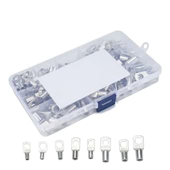 InduSKY 240pcs Marine Grade Heavy Duty Wire Cable Lug Kit, Including 120pcs Tinned Copper - View #3