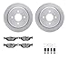 Dynamic Friction Company Rear Brake Rotors with 5000 Euro Ceramic Brake Pads includes Hardware 6612-31496