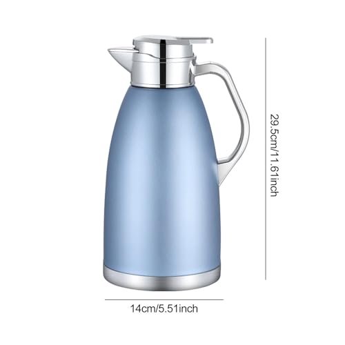 Image of Thermal Insulated Carafes Kettle 2.3L Drink Dispenser for Office Coffee Blue | Kitchen Dining & Bar | Dinnerware & Serving Dishes | Pitchers