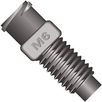 Idex Threaded Luer Adapter, Black ETFE, 0.050 in Bore, Female Luer x Male M6 Flat Bottom 1/EA