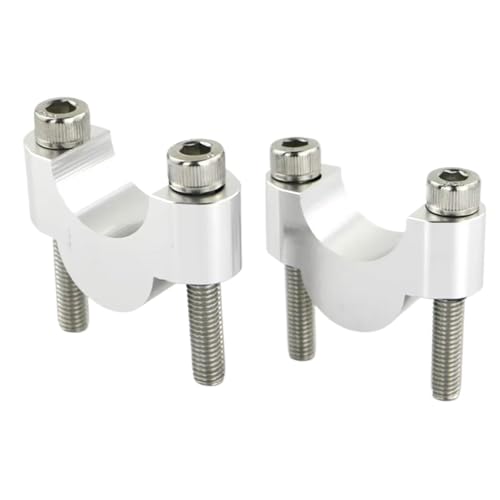 Réhausseurs de guidon en aluminium argenté haute résistance 28mm