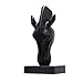 JYDQM Home Creative Moderne Minimalist Pferdekopf Dekoration Tier Dekor Skulptur Fertigkeit-Harz Ornamente, Schwarz