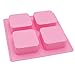 X-Haibei Basic Plain Square Lotion Bar Soap Mold Making 4oz/Cell Big Size