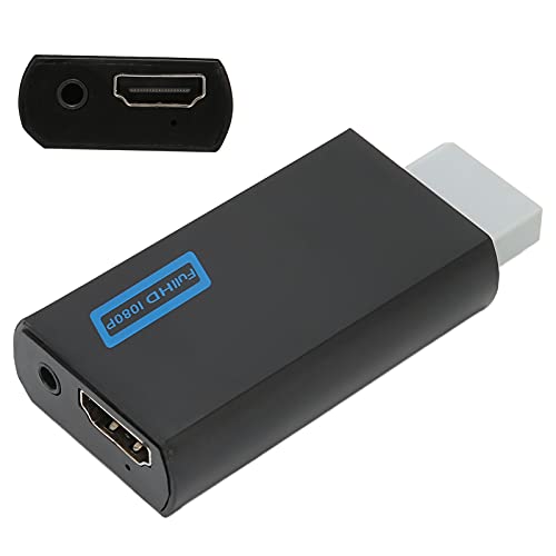 WOHPNLE Convertitore da a HDMI, Adattatore Video 1080P 720P con Jack Audio da 3,5 mm Convertitore di Segnale Plug Play Adattatore ABS Portatile da a HDTV