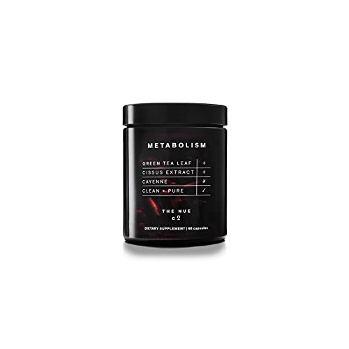 The Nue Co. - Metabolism - Natural Metabolism-Boosting Supplement - Boosts Metabolism - Veld Grape, Cayenne Pepper + Cinnamon - Vegan, Gluten-Free, Sugar-Free - 30 Capsule
