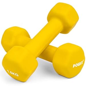 Hexagon neopreen dumbbell-set incl. training | Halters 0,5-10 kg | Haltergewichten met rubberen bekleding voor gymnastiek | Halterset