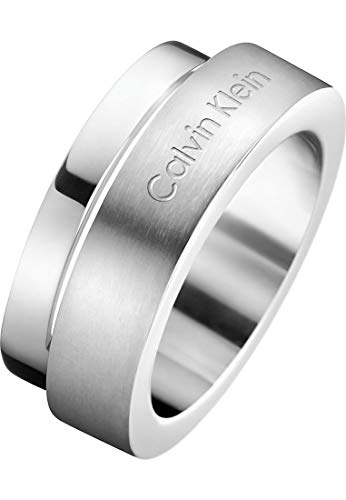Marca: Calvin Klein Calvin Klein 32012758 - Anello da donna in acciaio INOX e Acciaio inossidabile, 57 (18.1), colore: argento, cod. KJ6AMR080108