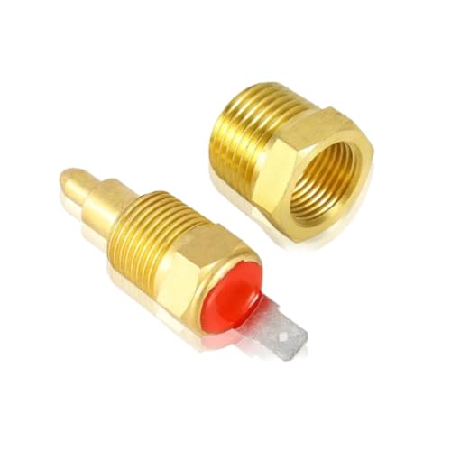 Fan Thermostat Temperature Switch, Keenso 185 to 175 Degree Gold Electric Engine Cooling Fan Thermostat Temperature Switch with 3/8