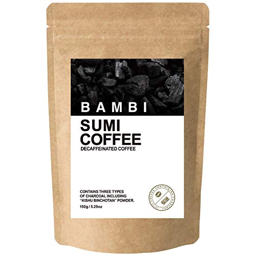 バンビウォーター 炭コーヒー 150g カフェインレスで難消化デキストリン･ビフィズス菌･乳酸菌を配合！食物繊維もたっぷりなチャコールクレンズで置き換えダイエット