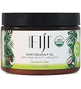 Organic Fiji Raw Cold Pressed Coconut Oil for Hair, Skin, Face & Body | Relaxing Massage Oil | Co...