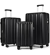SHOWKOO Reisekoffer Set 3 Hartschale Erweiterbar (M L XL -Weiß)  
SHOWKOO Reisekoffer Trolley Handgepäck Set TSA Schloss 41%2B11tggp2L. AC SR166,182