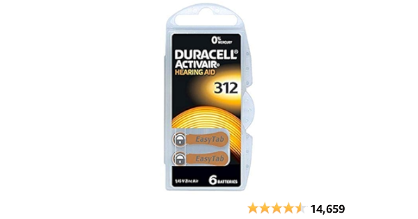 Duracell Hearing Aid Batteries Size 312, 60 ... - Amazon.com