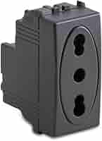 Presa Elettrica Bipasso Schuko 2P+T 10/16A Grigio - Standard Europeo Per Sicurezza E Affidabilità - Foto 5