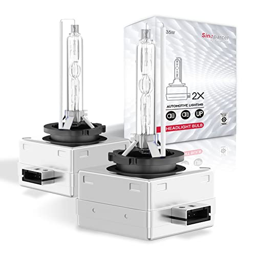 Sinoparcel D3S HID Bulb - 6000K 35W Xenon Replacement High Low Beam Headlights -2Yr WTY- Pack of 2