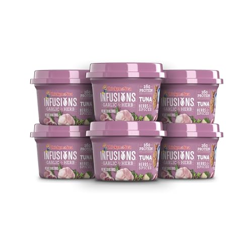 Chicken of the Sea Infusions Tuna, 2.8 Ounce Cups (Pack of 6), Wild Caught Tuna, Lemon & Thyme