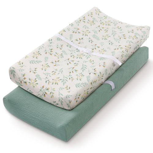 Blissful Diary Baby Diaper Caddy Organizer, Stylish Storage Basket for Newborn Essentials and Diaper Station, Gift for Baby Shower and Registry Must-Have, Sage Green