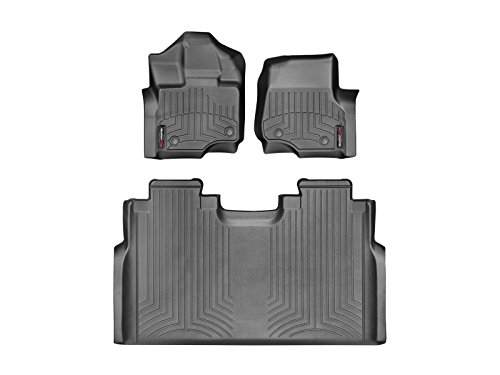 WeatherTech Custom Fit FloorLiner for Ford F-150 - (Crew Cab) - 1st & 2nd Row (Black)