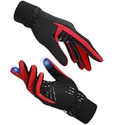 KUTOOK Winddichte Handschuhe Winter Warme Winterhandschuhe mit 2 Touchscreen Finger Wandern Jogge...