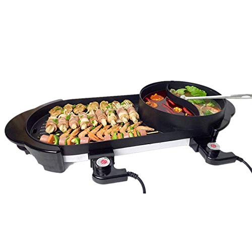 NILINMA Large-capacity Household Multi-function Double Temperature-control Electric Barbecue Grill Frying Pan Induction Cooker Baking Pan