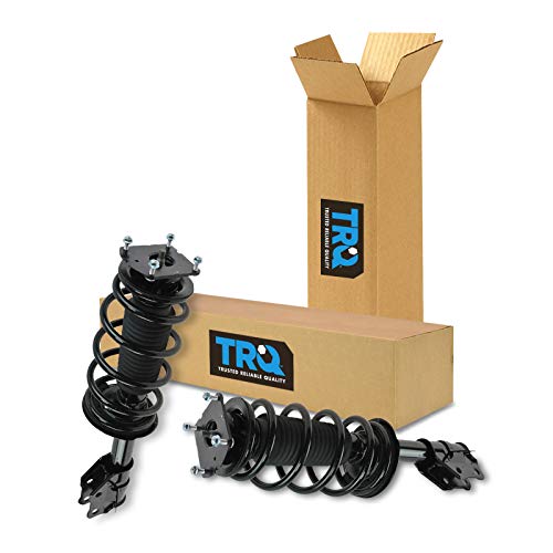 TRQ Front Complete Shock Strut Spring Assembly Driver Passenger Pair Compatible with 2011-2014 Ford Edge V6 3.5L & 3.7L Only / 2011-2015 Lincoln MKX