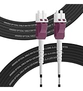 FLYPROFiber 50m OM4 LWC Gglasfaser-Kabel Gepanzert LC/UPC auf LC/UPC 50/125um, Glasfaserkabel Out...