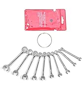 LEONTOOL Mini Wrench Set 5/32 to 7/16 Inches Standard SAE Ignition Spanner 10 Pcs Small Open End ...