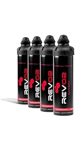 RevO2 Peppermint Portable Oxygen Canister - Zero Leak Mouth Piece, Rotating Trigger Lock, 98% Pur...