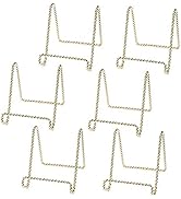 HOHIYA 6pcs Gold 3 Inch Twist Wire Plate Stand Taiwan Made