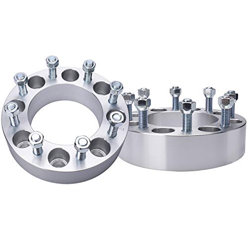 IRONTEK 2" 8x170mm Wheel Spacers [M14x2 STUDS, 8x170 to 8x170, 125mm Hub Bore] 8x6.63in Hubcentric Spacers For Ford 99-16 F-250/F-350/F-250 Super Duty/F-250 Super Duty, 00-02 Excursion Wheel Extenders