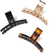 T Model Medium Hair Claw Clips - Women and Girls - Pack of 3-3.5 inch Hair Clips for Thick Thin F...