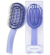 MOYOKO Detangler Brush for Curly Hair, Thick, Straight Hair - Ergonomic Curved Detangling Hair Br...
