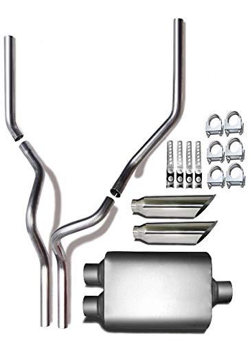 Dual Conversion Exhaust Kit Fits 1988-2004 Dodge Ram pick up trucks 1500/2500 2.5"