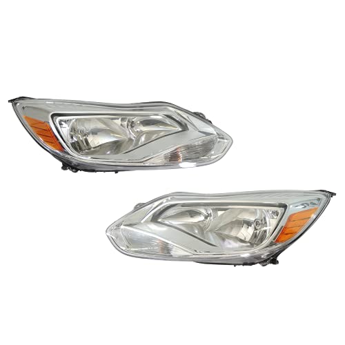 Headlight Assembly Pair For Ford Focus 2012 2013 2014