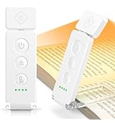 Glocusent 12 LED Rechargeable Book Light, Reading Light with 5 Colors &amp; 5 Brightness Levels, Up t...
