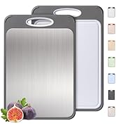 2 in 1 Stainless Steel Cutting Board with Handle Chopping Butcher Block Not Titanium Mother Day B...