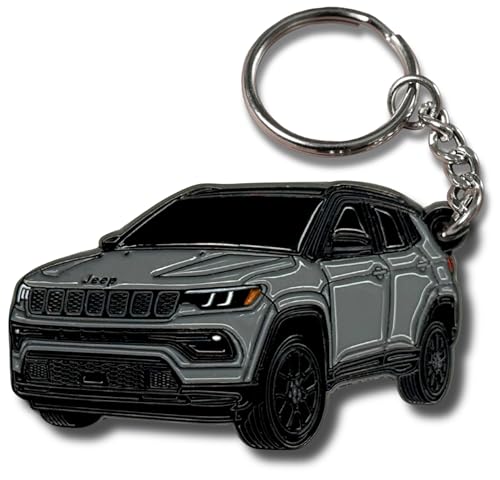 Jeep Keychain Genuine Leather - Officially Licensed Key Chain Wrangler Gladiator Cherokee Jeep Accessories