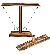 Ringwerpspel van hout, werpspellen, haak en ring binnen, werphaak en cirkel, haak-ring...