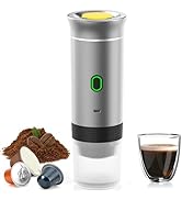 Liwankaqi Portable Espresso Machine, Electric Espresso Machine, Wireless, Electric 3-in-1 Capsule Powder, Coffee Maker for Camping, Travel, Motorhome