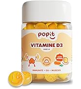 POP IT Vitamine D3 2000 UI - 60 Gummies, Cure de 2 Mois - Vegan, Sans Sucres, Goût Citron - Adult...