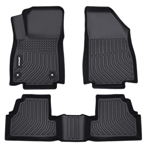 JDMON All Weather Floor Mats Compatible with 2013-2022 Buick Encore / 2014-2022 Chevrolet Trax, 2 Row Front & Rear Custom Fit TPE Floor Liner Black