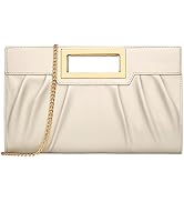 KKXIU Women Clutch Purse Elegant Pleated Evening Bag for Wedding Prom Bridal with Chain Strap